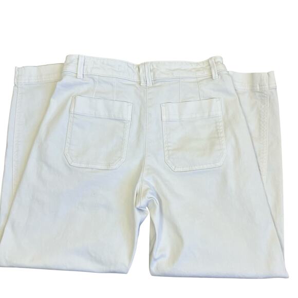 Banana Republic Sz 2 The Weekender Slim Barrel Leg Pants in Ecru Casual Trendy - Picture 12 of 16